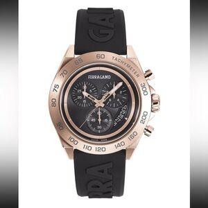 Ferragamo Mens  Rose Gold 43mm Strap‎ Watch